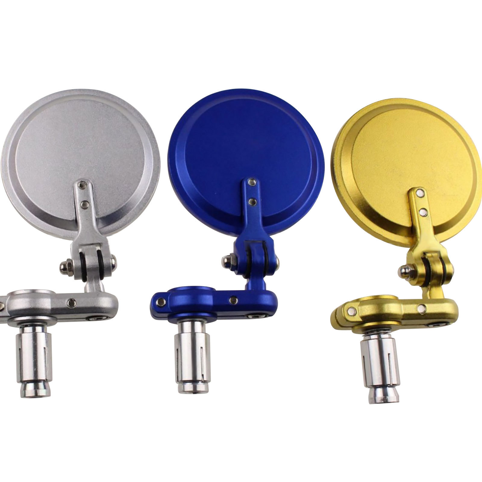 Motorcycle Modified Retro Foldableing Rearview Small Round Mirror Handlebar Rearview Mirror Universal Reversing Mirror Reflector