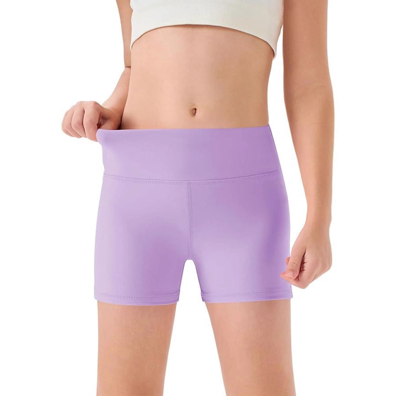 Girls' Sports Shorts Children's High-Waisted Yoga Dance Pants Baby Cycling Shorts Comfortable Gymnastics Three-Point Shorts Cross-Border