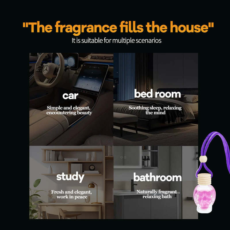 Transfronterizo inglés esqueleto modelo de automóvil fragancia de eliminación de olor colgante decoración de perfume de automóvil fragancia de automóvil
