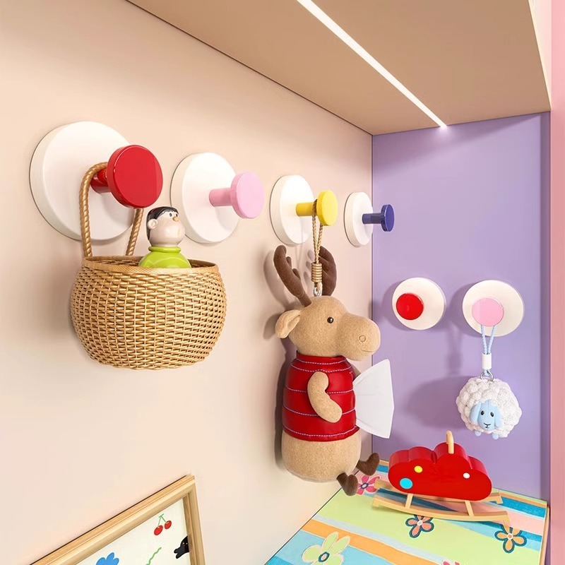 Suction Cup Hallway Hook Strong Load-bearing Adhesive Punch-free Entry Door Key Artifact Hat Paste