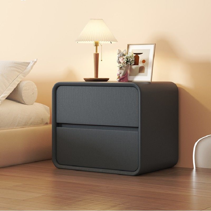 2025 nueva mesa de cabecera de madera maciza simple y moderna pequeña sensación de lujo crema viento dormitorio casero cabecera
