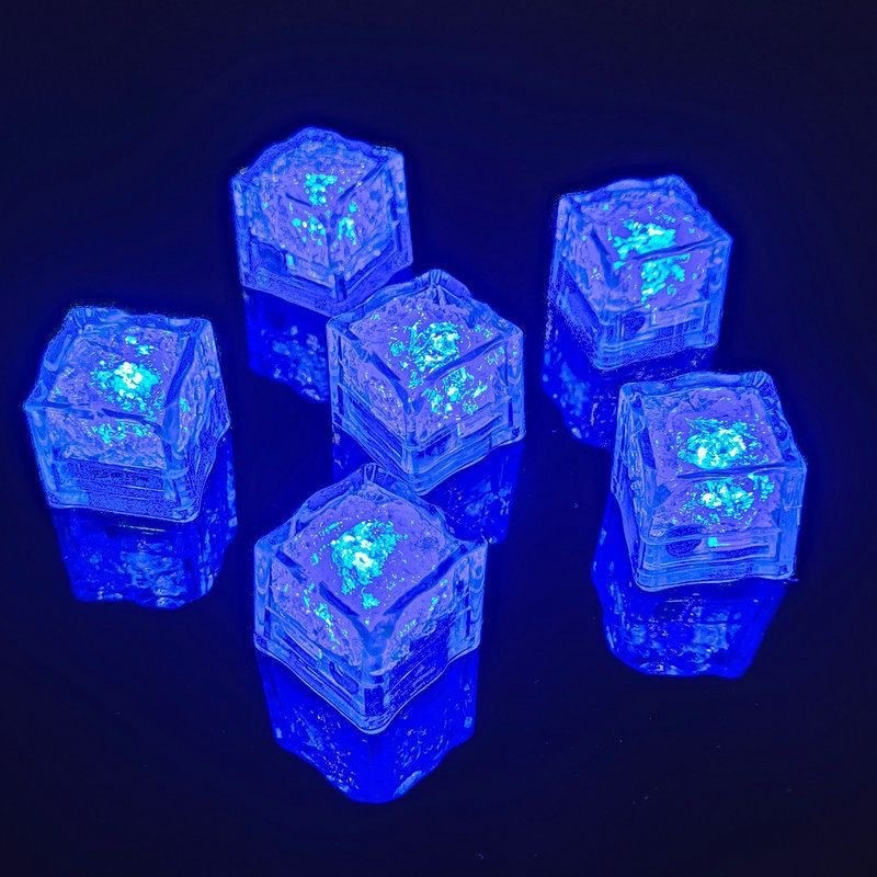 Cubos de Hielo Luminosos LED con Inducción de Agua de Plástico para Fiestas y Bares