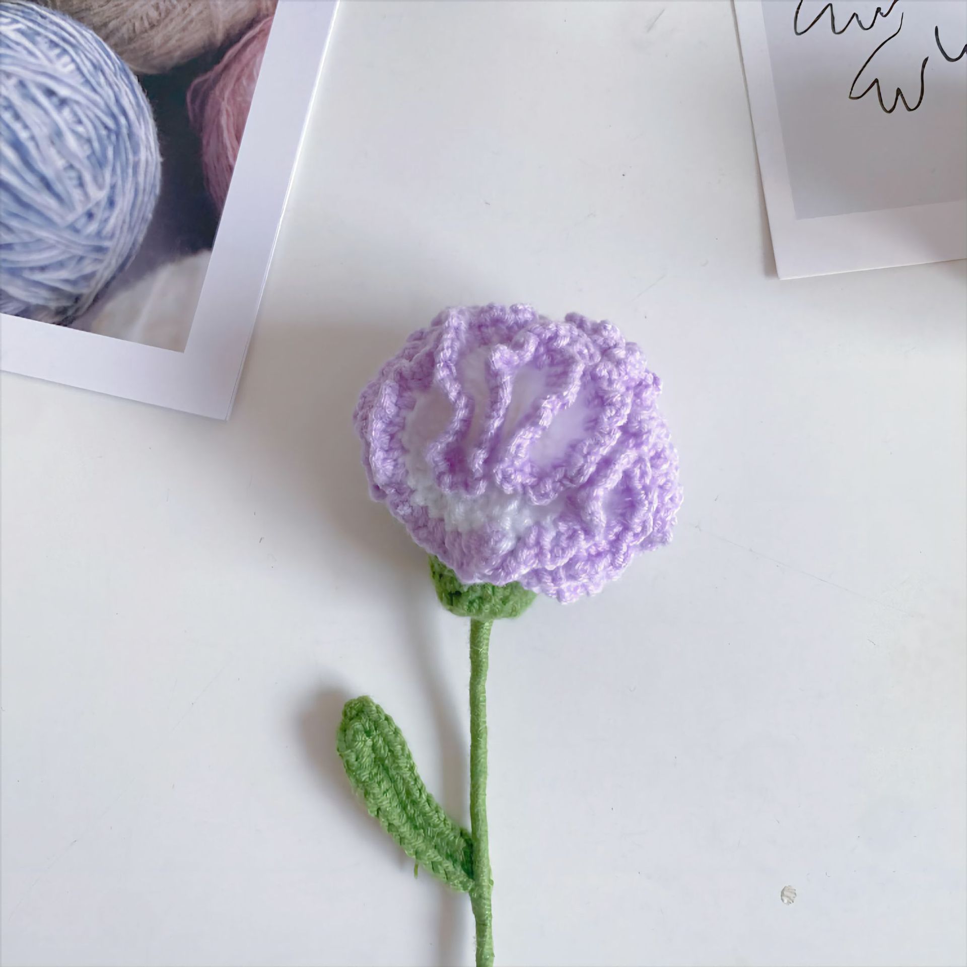 Romantic Flower Yarn Imitation Plants 1 Piece display picture 4