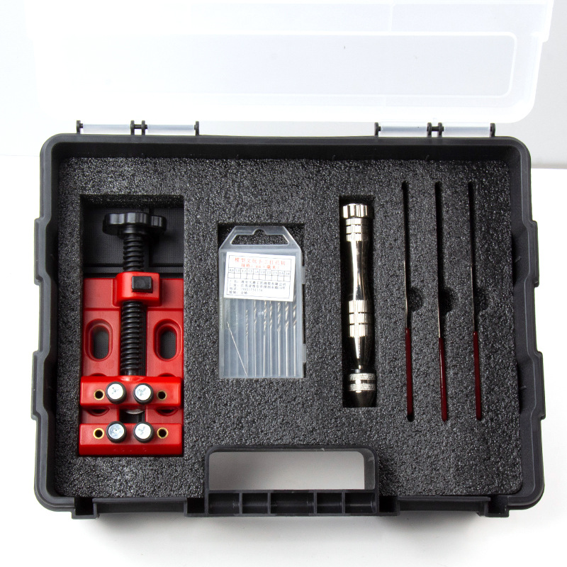 模型制作打孔手捻钻台钳锉刀组合手动文玩手办水晶滴胶穿眼工具箱