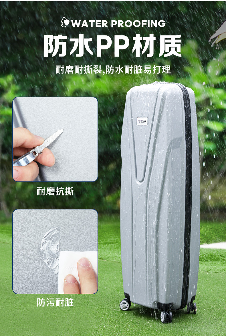 Túi golf hàng không vỏ cứng PGM, chịu lực 100kg, bánh xe 4 chiều, tặng khóa số — HKB015 - Vali Hàng Không Ánh Kim [Vỏ Cứng ABS / Bánh Xe Lăn 6 Bánh / Tặng Khóa Số] chi tiết 9