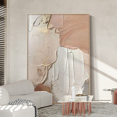 Whimsical Creamy Style High-End Wall Art Wholesale New Sofa Large Abstract Hanging Art Decorative Art Entrance Hall Art