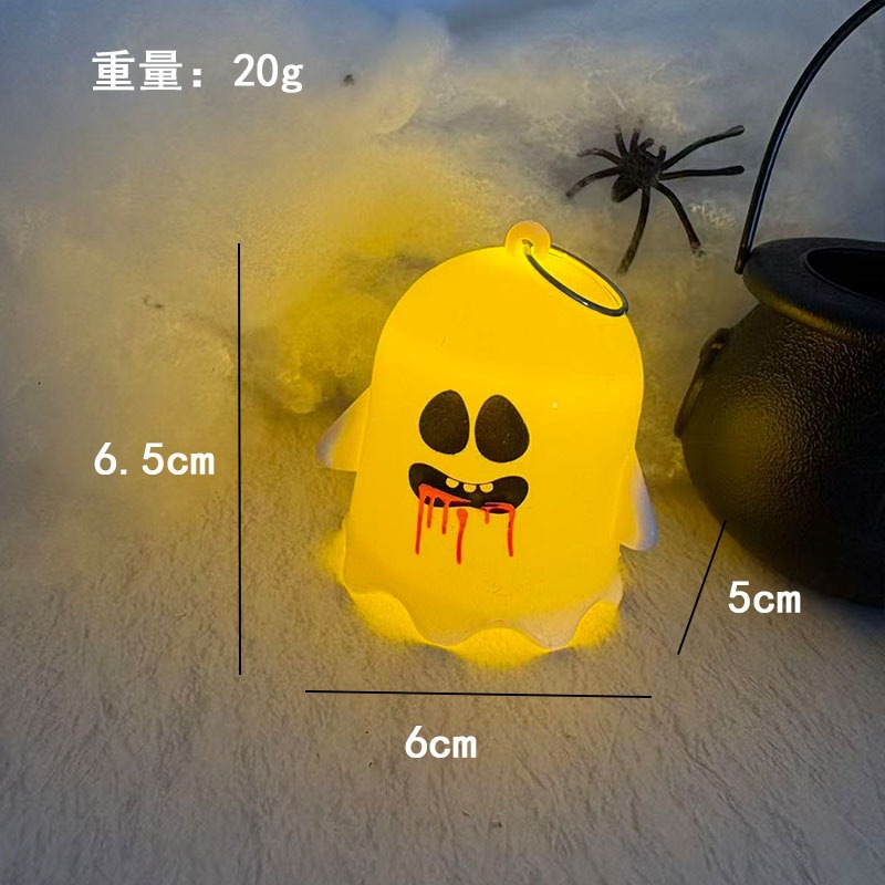 Halloween fantasma luces decorativas de terror colorido LED vela electrónica luz de noche ángel cara cara calabaza luz