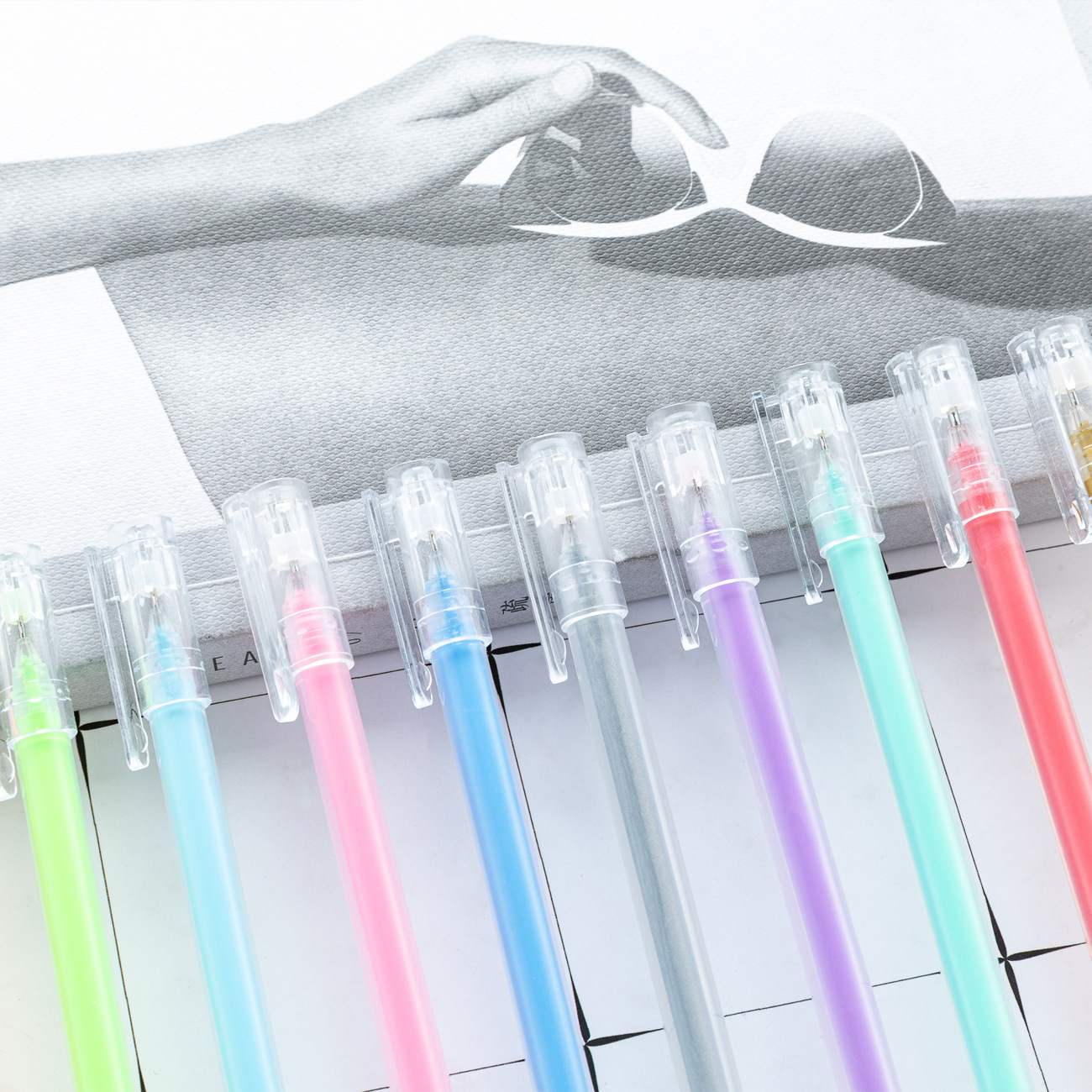 Bolígrafo de pastel, bolígrafo de color de cuenta manual de alto brillo, pincel de graffiti para estudiantes y niños DYI, papelería creativa, bolígrafo flash de gran capacidad