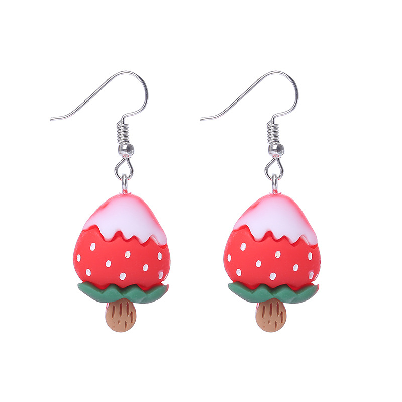 Pendientes Colgantes De Fruta Linda Con Dibujos Animados De Aguacate display picture 3