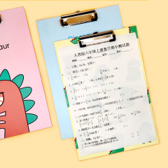 創意卡通a4可愛板夾文件夾學生試卷資料收納木質書夾賬單檔案夾