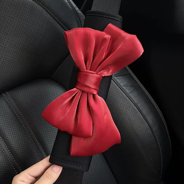 Linen shoulder pads (1 pearlescent red)