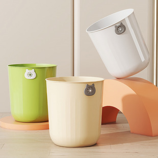 Trash Can for Home Use in Bathroom, No Need to Touch Dirty Hands, for Living Room and Toilet, Open-Top Large Trash Bin Without Lid for Storage