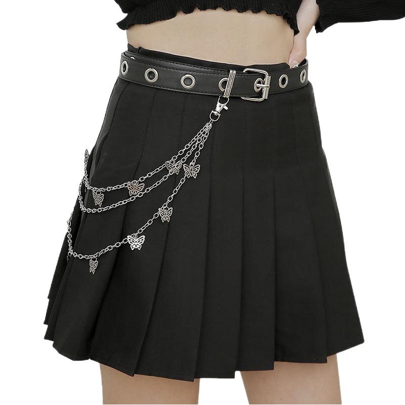 Cinturón de cadena las mujeres Cool ins pantalones accesorios punk jeans cinturón decoración hip hop JK uniforme a cuadros nuevo