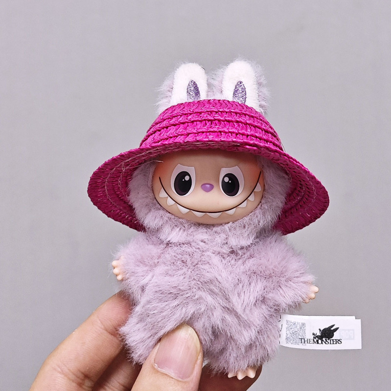 仅娃衣】迷你草帽4代拉布布草帽10cm玩偶服饰编织草帽labubu4.0|undefined