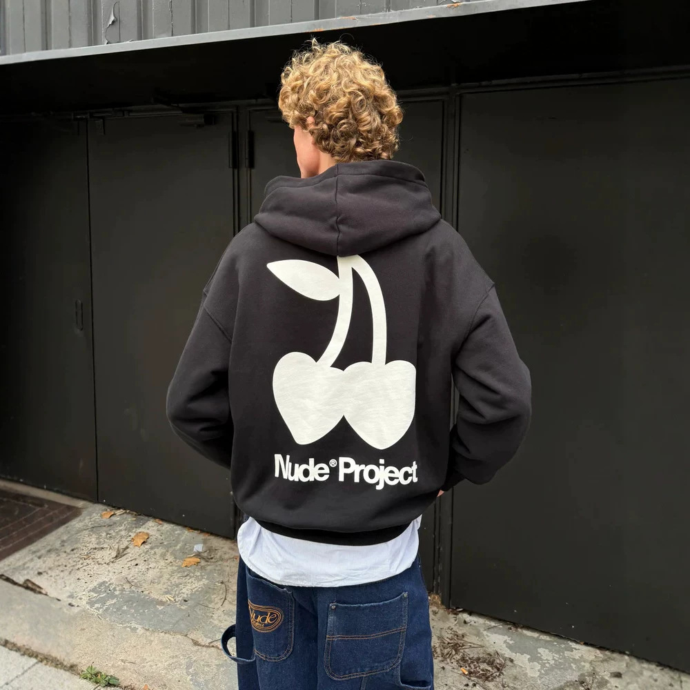 Sudadera con Capucha Unisex, Afelpada de Algodón y Corte Holgado con Estampado
