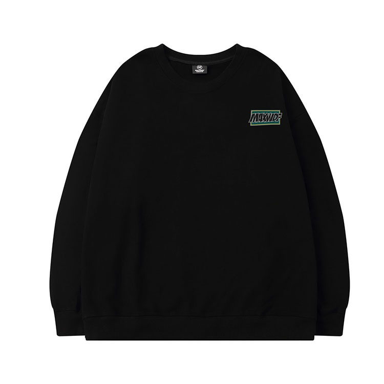 Men's Sweatshirt Round Neck Heavyweight Wool Blend Pullover_voghion.com