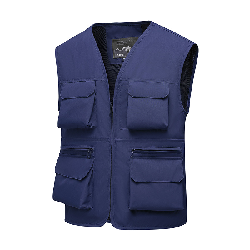 Función de montaña de alta gama para exteriores Chaleco de chaleco multibolsillo Chaleco para fotógrafo de pesca para hombre Chaleco de herramientas personalizado