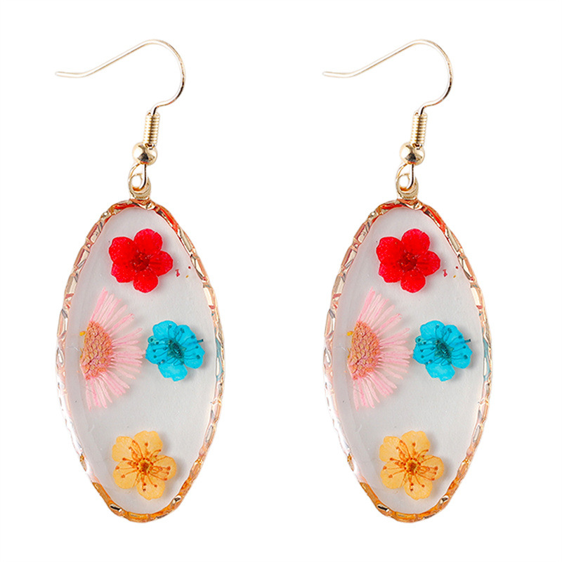 15g Weight Zinc Alloy Ear Needle Material Drop Earrings Classification 1 Pair Quantity Casual Occasion Zinc alloy Material Floral Pattern Unisex Gender Epoxy Design Pastoral, Simple Style Style 1 Pair Pastoral Simple Style Floral Epoxy Zinc Alloy Drop Earrings 10
