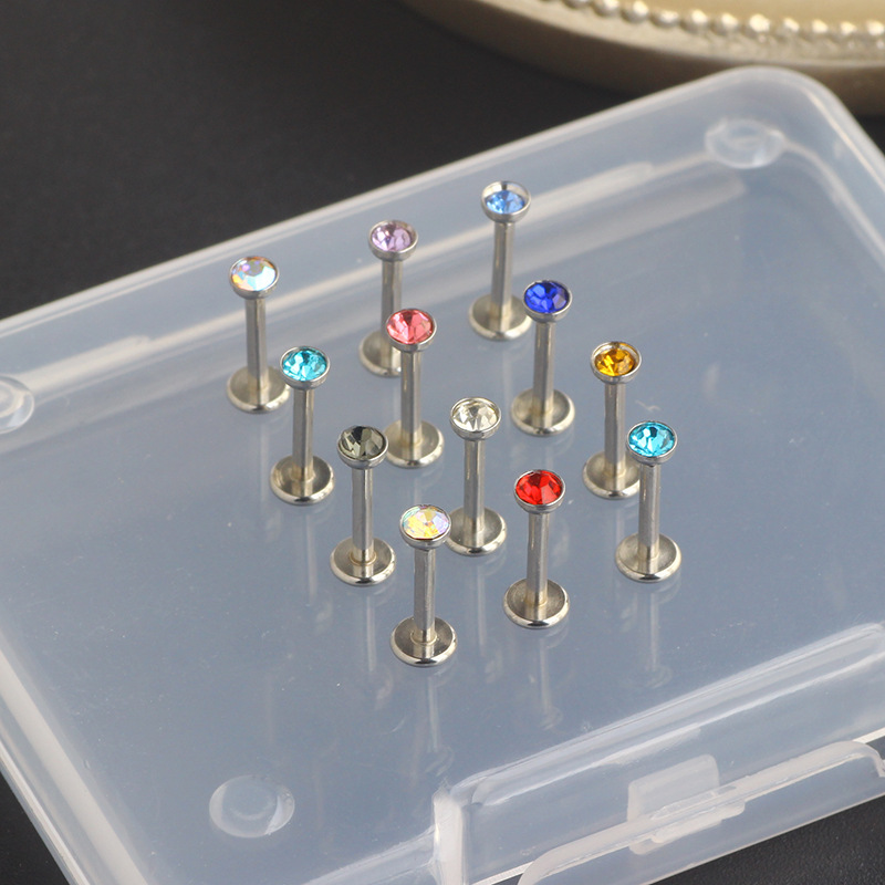 Stainless Steel Inner Teeth 3mm Lip Nail Labret Stud Screw Ear Bone Jewelry Accessories Diy New Earrings detail image 4