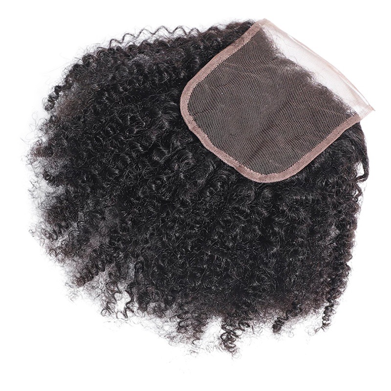 afro kinky curly Human hair bundles European and American wig real Human hair curtain explosion hair curtain