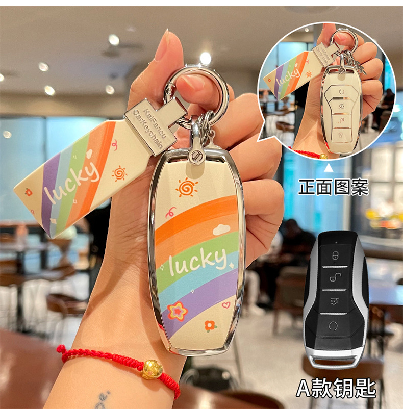 Suitable for Byd Dolphin Key Cover Han Ev Cartoon Pattern Seagull Destroyer 05 All-Inclusive Tpu Protective Shell Bag