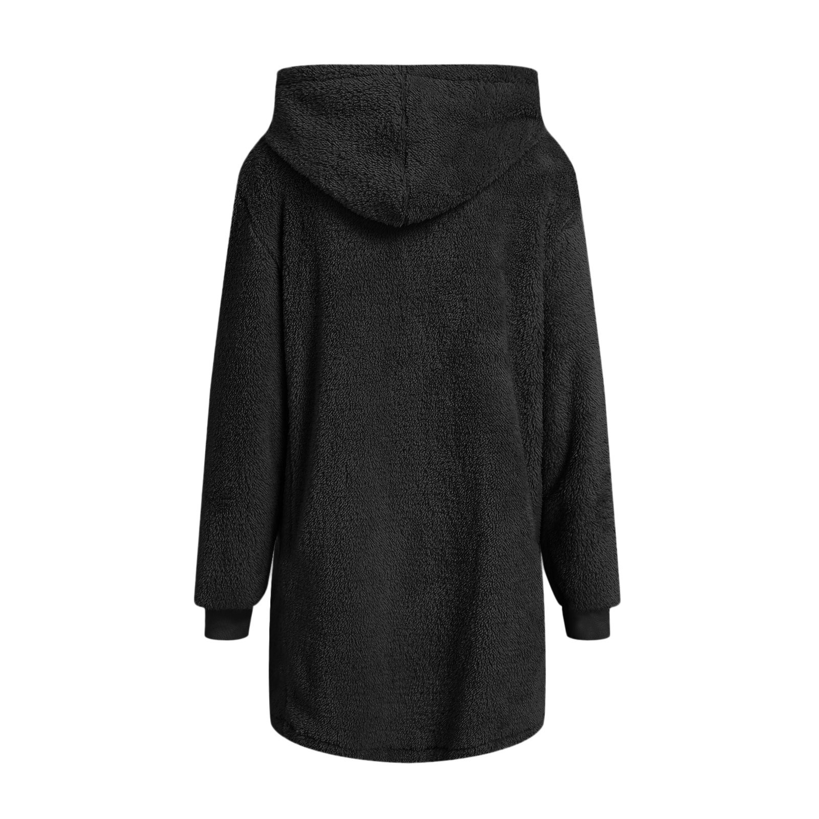 525g Weight Coat Outerwear Type Long Sleeve Sleeve Length Zipper Placket Type Polyester Fabric Type Long Top Length Coat Tops Type Casual, Daily Occasion Hooded Neckline Loose Fit Type Solid Color Pattern Winter, Autumn Season Women's Gender Pocket Design Simple Style Style Women's Simple Style Solid Color Pocket Zipper Coat Coat 12