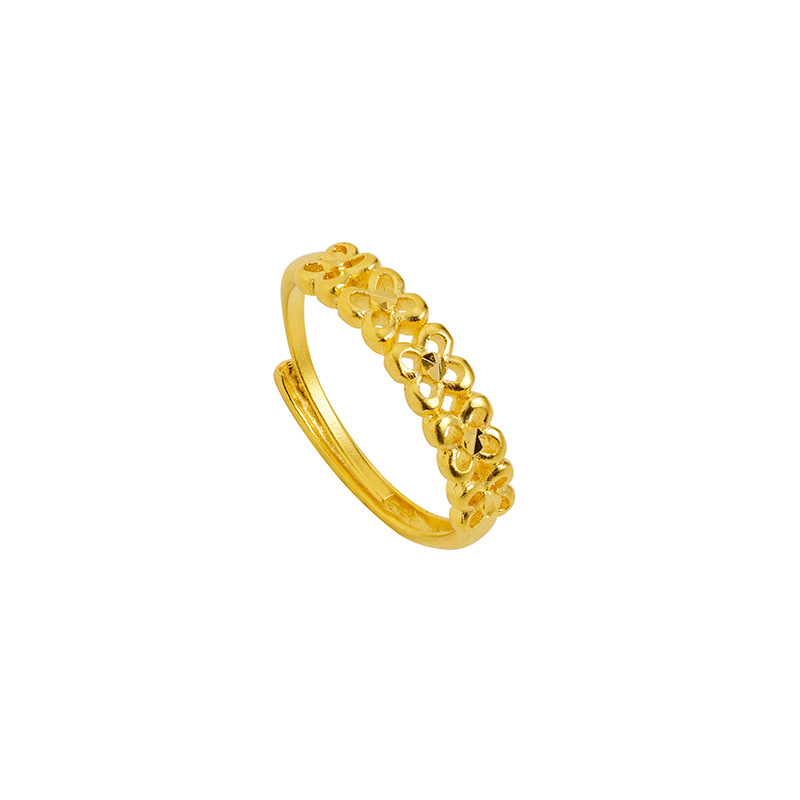 Anillo de oro de Gufa Sha China patrón de marea femenina auspiciosa fuente de fábrica al por mayor