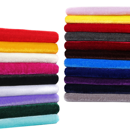 Wholesale medium-thick 1.6m gold velvet fabric 250g single-sided dense velvet fabric black background cloth conference table top