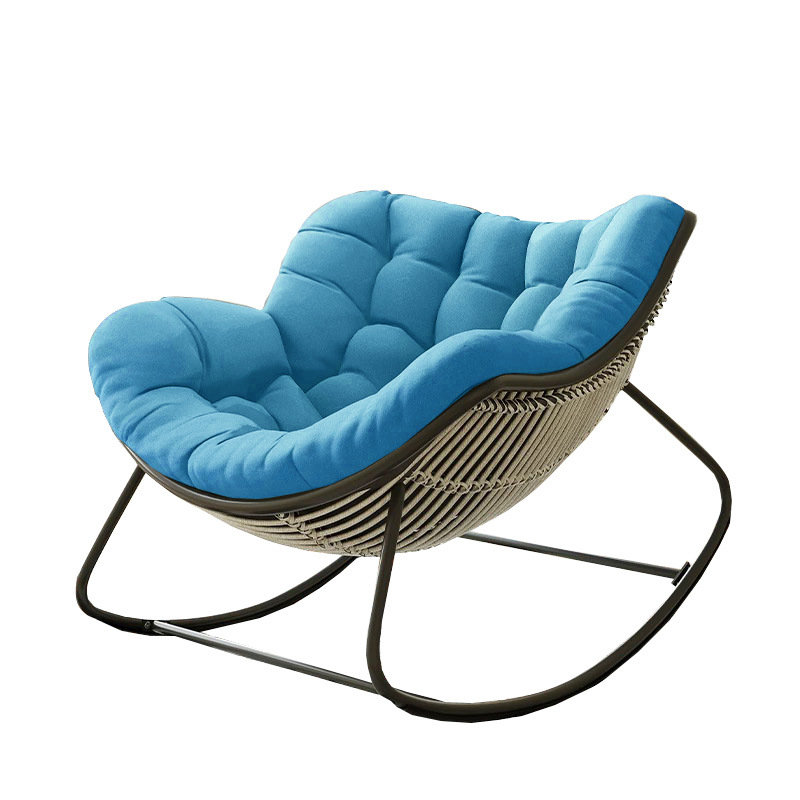 Cojín de silla de mecedora perezosa, cojín de sofá individual para balcón doméstico, cojín de asiento integrado, cojín de cesta de suspensión interior y exterior
