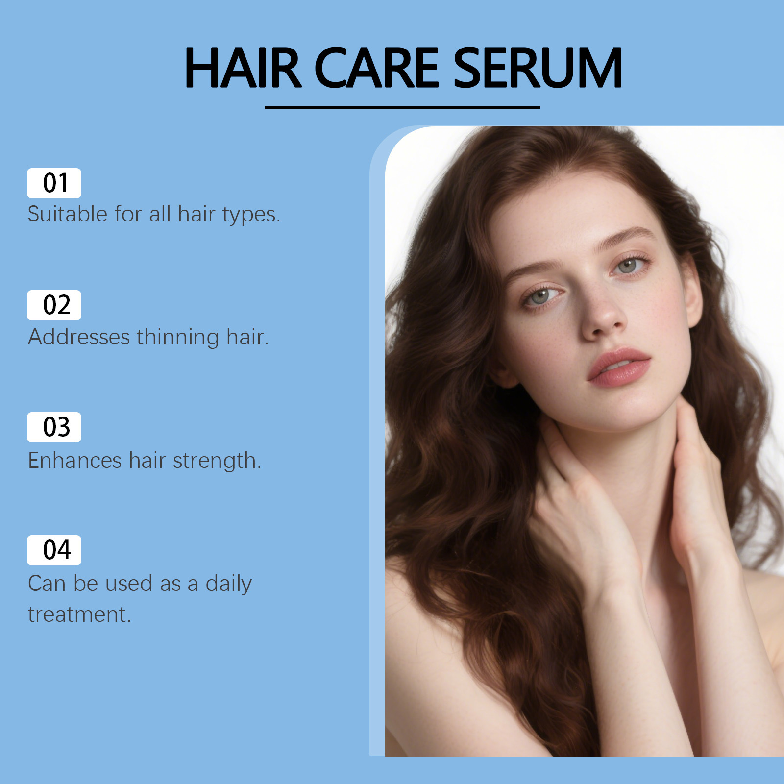 HOEGOA Copper Peptide Hair Serum Humectant Hair Serum Smooth Hair Serum Hair Care