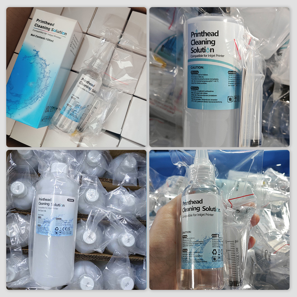 El líquido de limpieza de la boquilla de la impresora de inyección de tinta Zhongrun es adecuado para el agente de limpieza de pigmentos de tinte de boquilla Aipu HP
