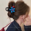 9# blue jelly five-petal flower red beads about 13cm