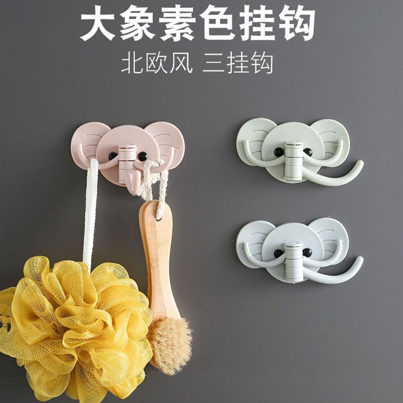 Cartoon Multi-claw Rotatable Hook Adhesive Hook Household Punch-free Kitchen Wall Strong Adhesive Multifunctional Storage Rack