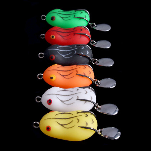 Thunder frog  new small poisonous toad black long-range cast lure frog bionic fake bait black fish soft bait fishing gear modification