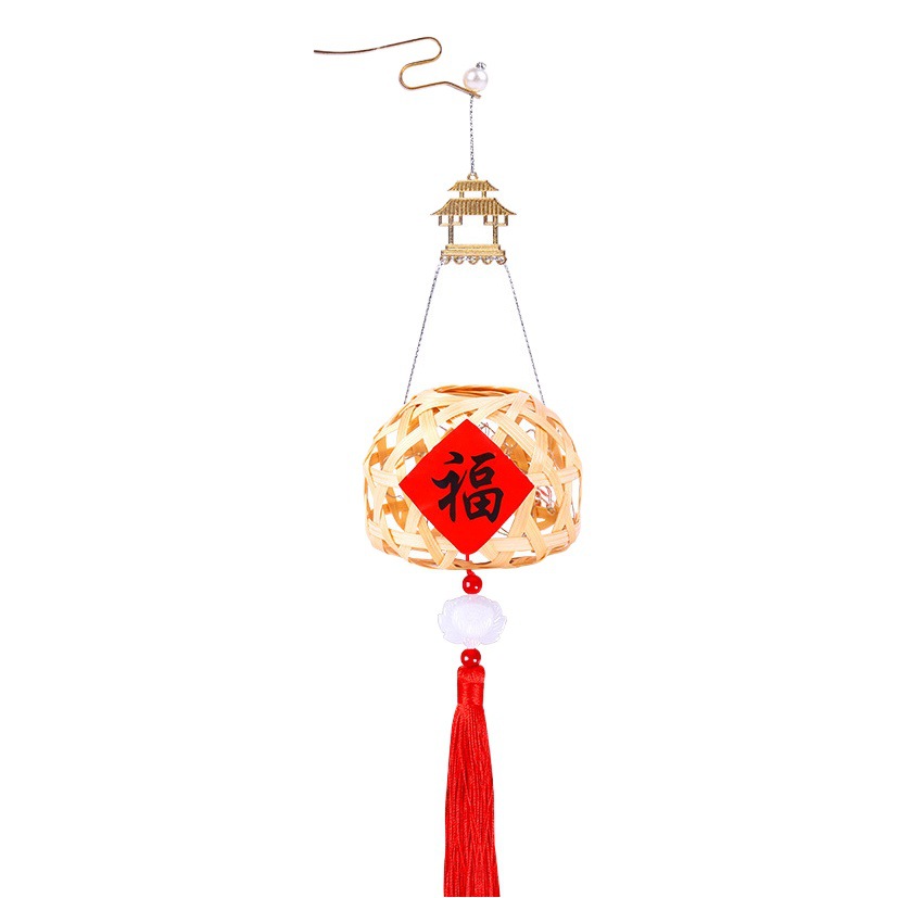 Mid-Autumn Festival portable small lantern bamboo handmade lantern diy ancient style lantern hanging Hanfu accessories holiday dress up