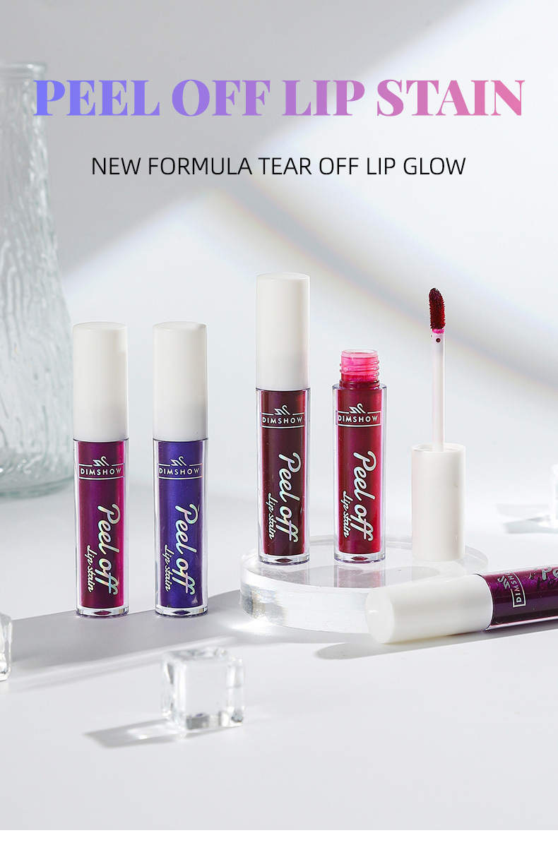DIMSHOW Peel-off Lip Gloss Matte finish with a base color Lipstick water Peel-off Lip Dye undefined