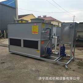 玻璃钢圆形逆流式冷却水塔 封闭式不锈钢水箱 玻璃钢凉水塔 图片