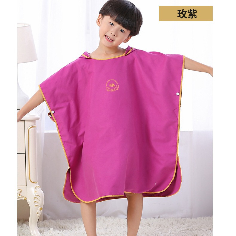 Amazon Manufacturer Wholesale Children's Cape Bath Towels, Bathrobes, Beach Towels, Parent-Child Hooded Bath Towels, Breathable and Quick-Drying