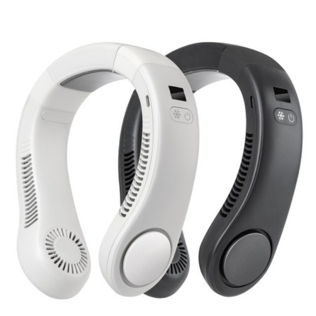 2024 Nuevo ventilador de cuello colgante USB transfronterizo Gran viento Ventilador de cuello colgante de refrigeración sin hojas de turbina portátil