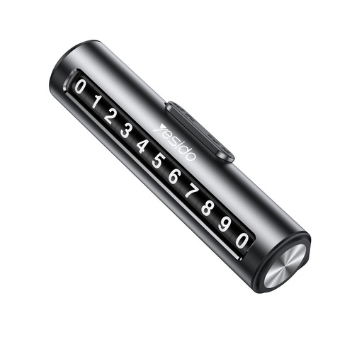 Yesido Rolling Car Temporary Parking Sign Creative, Moving Phone Number Plate Aluminum, One-Push Invisible