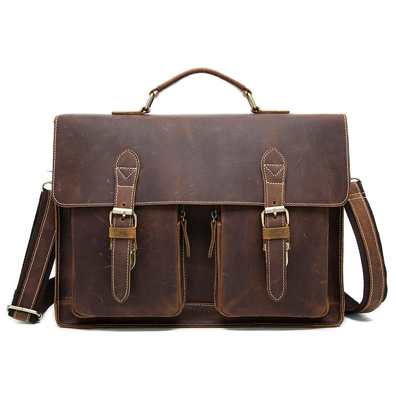 Túi đeo chéo nam da thật da ngựa điên phong cách retro, túi đeo vai đựng vừa máy tính bảng 8 inch — 1323 màu nâu, 1323cà phê, 6097 cà phê đen, 6097 màu nâu chi tiết 23