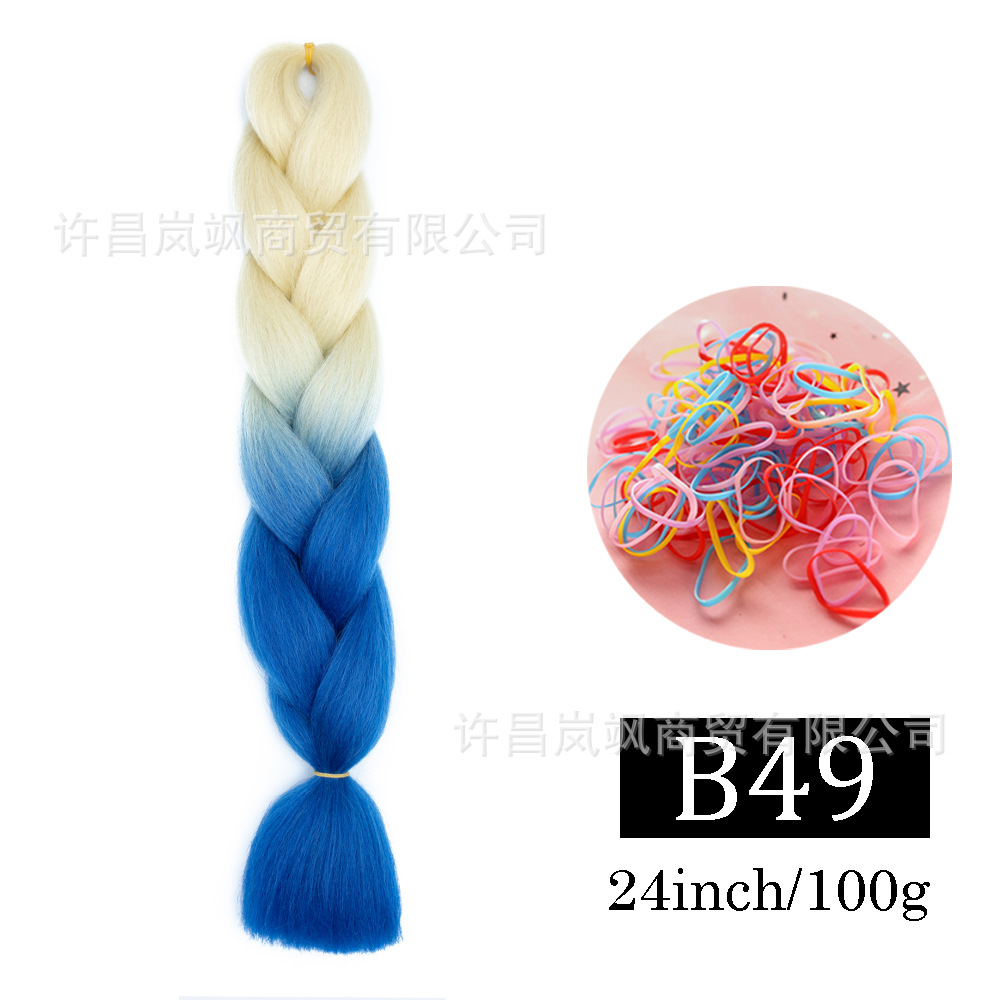 Peluca de trenza grande africana, color, trenza sucia, cuerda para el cabello, degradado, fibra química, trenza grande, reggae, hip-hop, trenza sucia, trenza