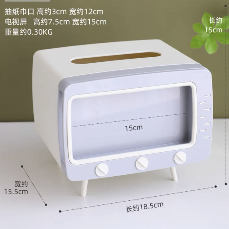 Caja de pañuelos multifuncional caja de pañuelos de escritorio creativa caja de pañuelos retro Internet popular caja de almacenamiento con soporte para teléfono móvil