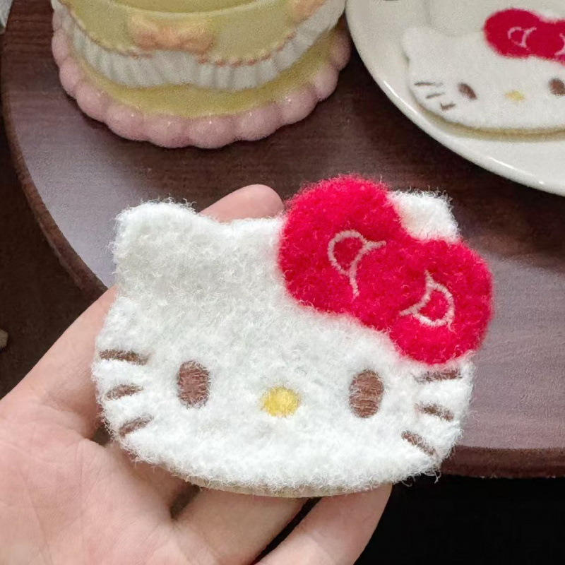 可爱蝴蝶结小猫无痕刘海贴魔术贴发饰少女前额侧边碎发贴整理神器|undefined