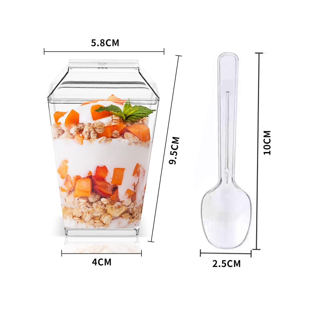 Vaso Desechable Trapezoidal para Postres de 150ml de Plástico Rígido PS Desechable para Helados image 19