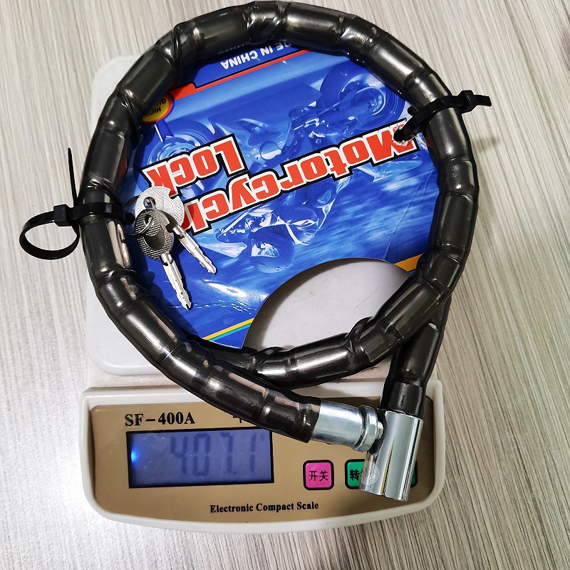 Cerradura de cadena cerradura de bicicleta cerradura antirrobo motocicleta eléctrica carretera de montaña cerradura articulada cerradura de cable de acero grueso bicicleta