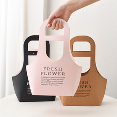 Flower handbag kraft paper handheld flower box 38-section rose bouquet packaging bag flower arrangement bag flower packaging box