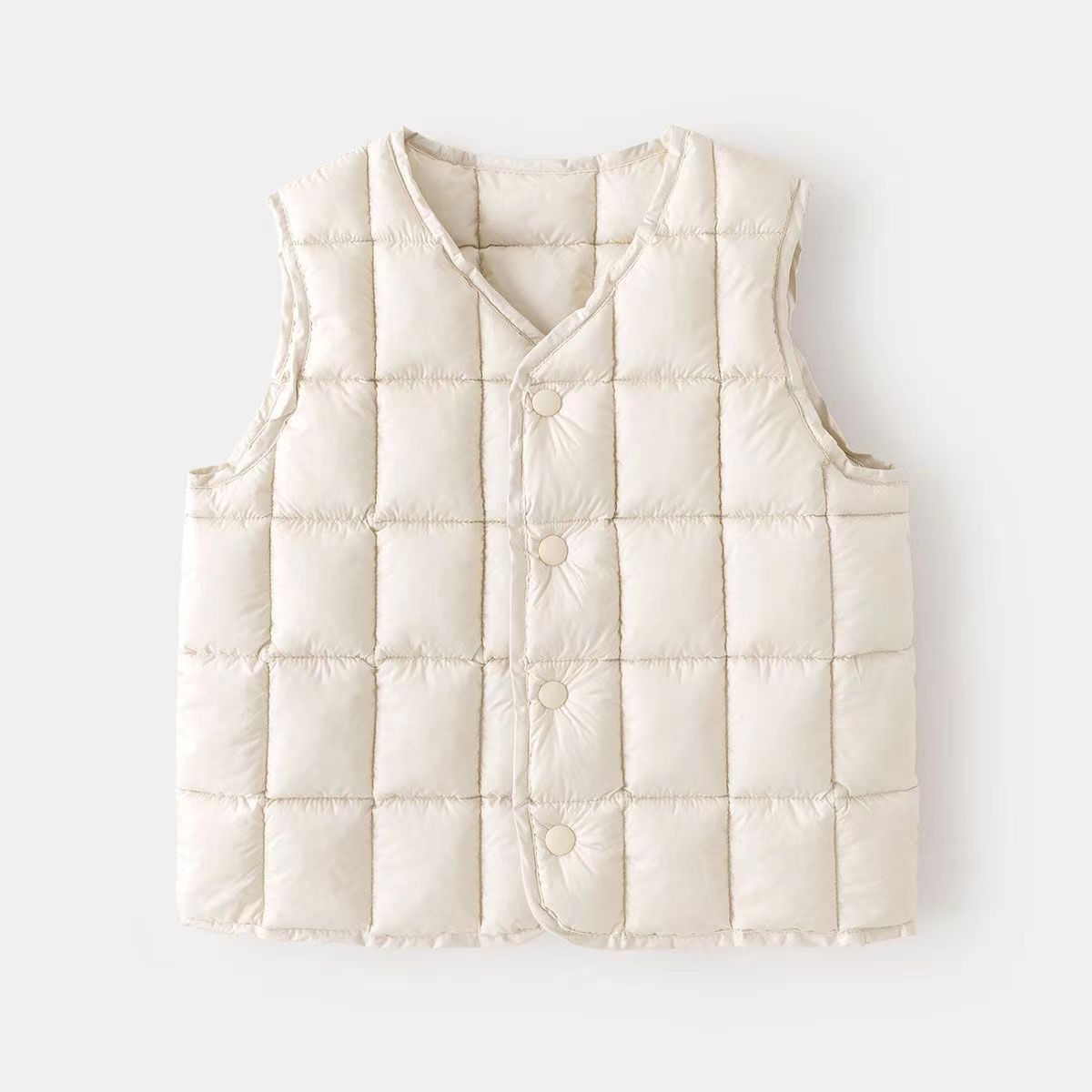 Chaleco de algodón de doble cara para niños otoño e invierno Bebé dentro y fuera usar la versión Khan de chaleco cálido para niños masculinos y femeninos