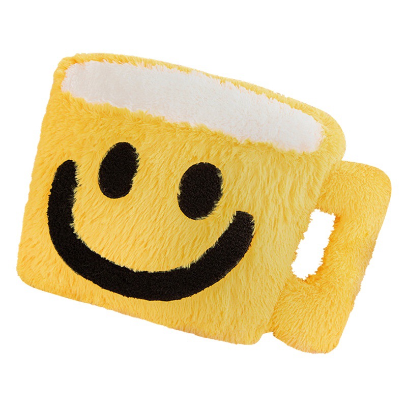INS estilo cara sonriente taza de café almohada sofá cama cojín taza de té cojín de peluche juguete regalo de cumpleaños para compañeros de clase
