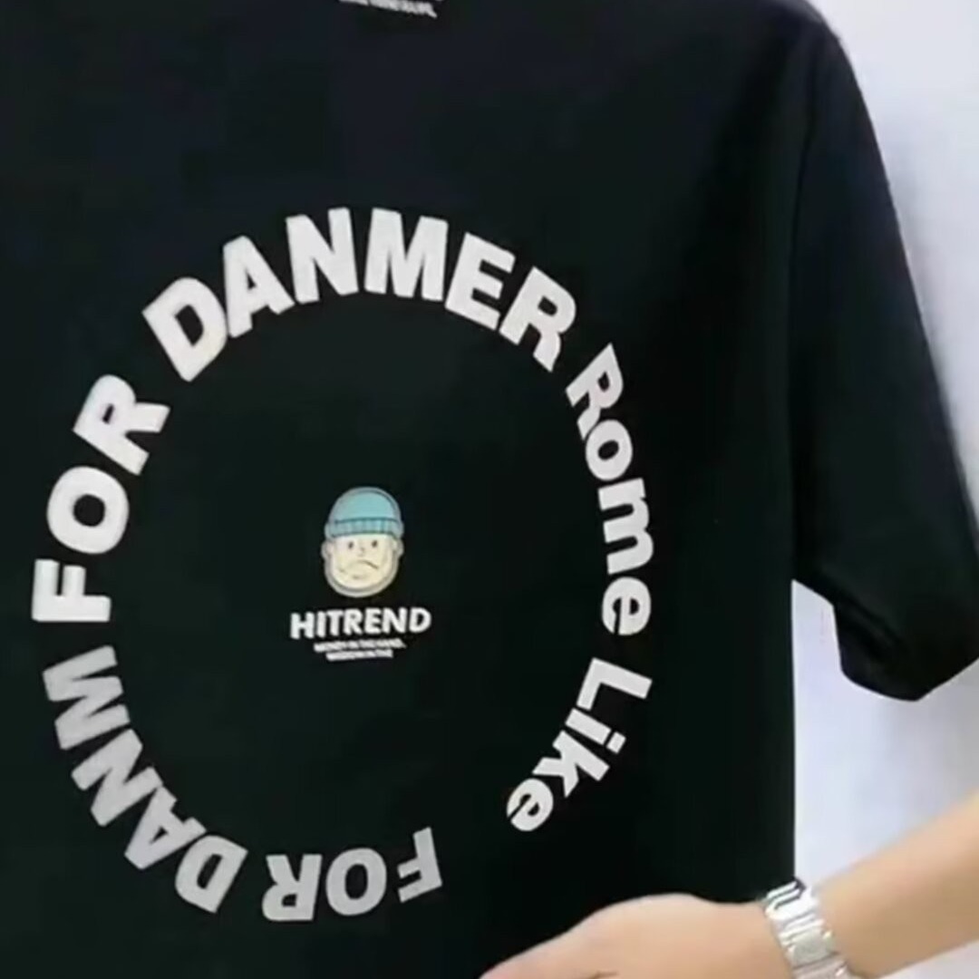 Neues trendiges und vielseitiges lässiges Rundhals-Kurzarm-T-Shirt mit Buchstabenaufdruck für Herren_voghion.com